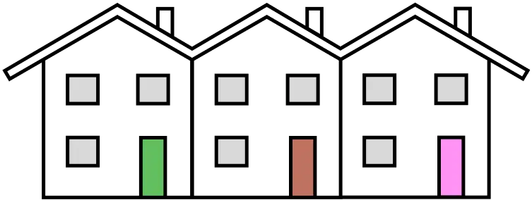 Terraced house illustration